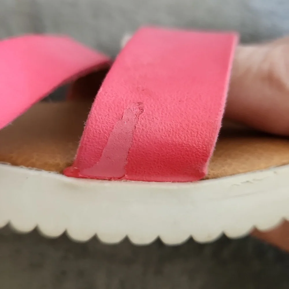 Cat & Jack, Girl's, Sz 7, Sandle, Salmon Color, 2 Buckles Adjustable - Picture 9 of 9
